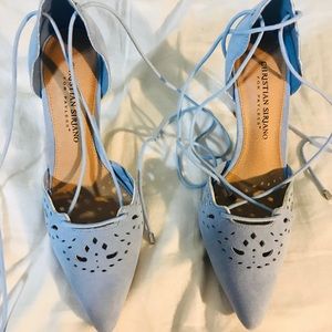 Christian Siriano high heels. Size 6 1/2. Suede.